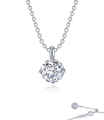 Lafonn 2 CTW Simulated Diamond Round Solitaire Necklace