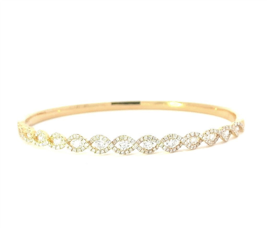 Diamond Bangle Bracelet 1.56 ctw