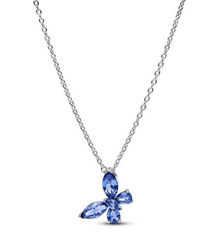 Pandora Blue Butterfly Pendant Necklace