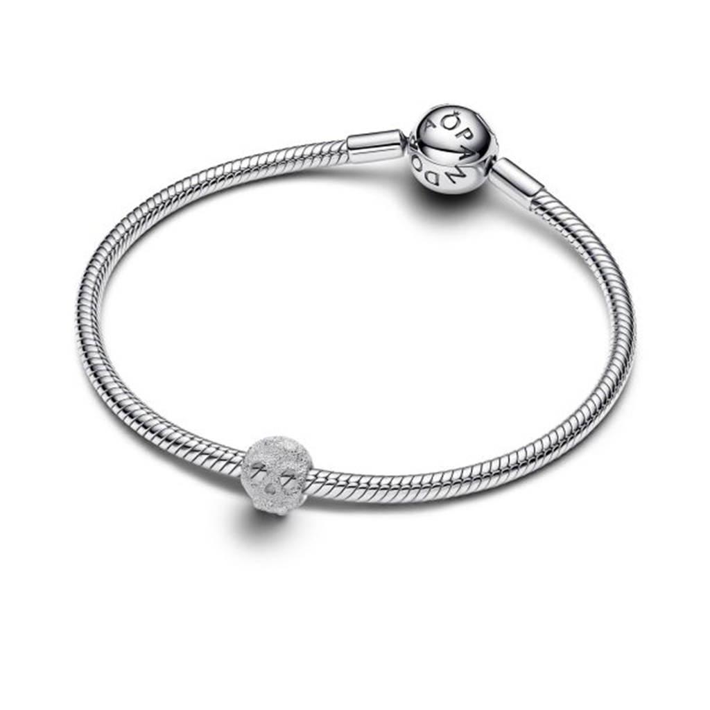 Pandora Textured Skull Mini Charm