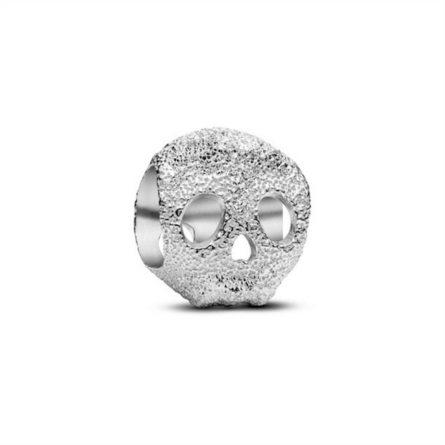 Pandora Textured Skull Mini Charm