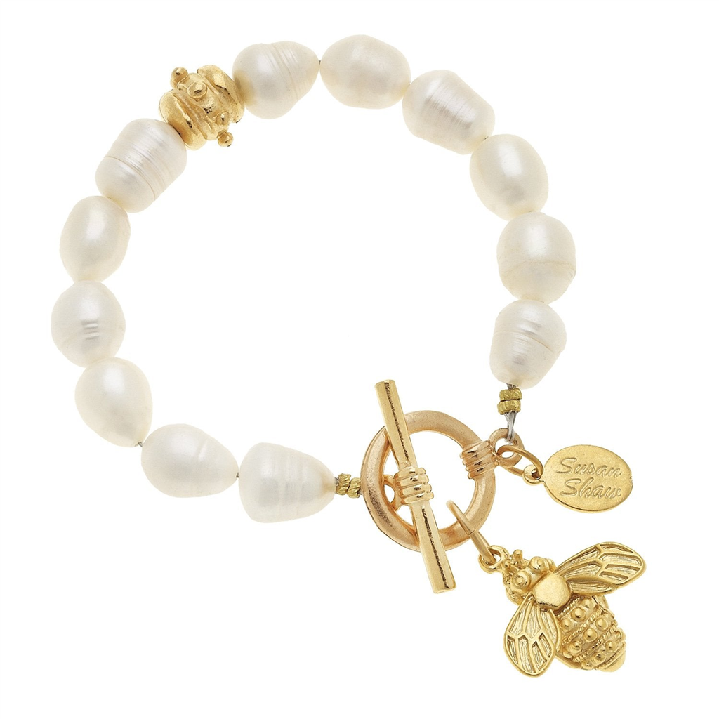 Susan Shaw Honey Bee Pearl Bracelet