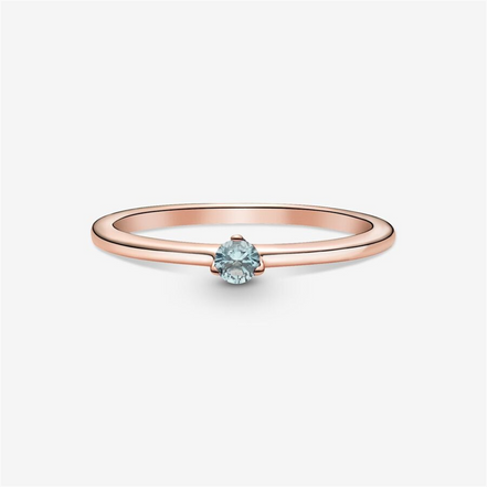 Pandora Timeless Light Blue Solitaire Ring Size 7.5