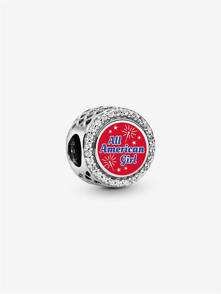 All American Girl Button Charm