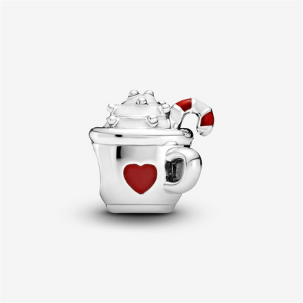 Pandora Moments Cocoa And Candy Cane Charm