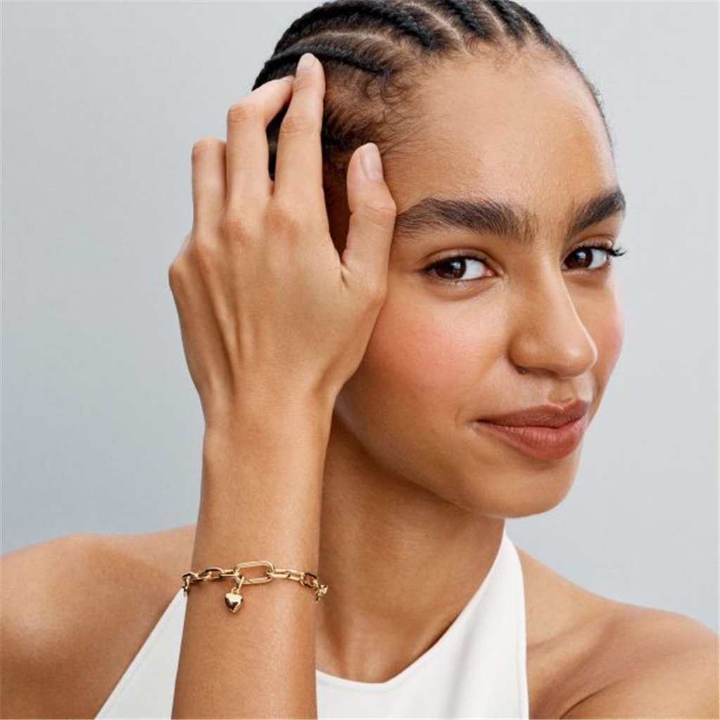 Pandora ME/Moments Heart Mini Gold-Plated Dangle Charm
