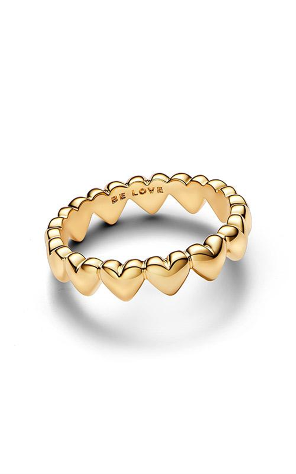 Pandora Moments Row of Hearts Ring Size 4.5
