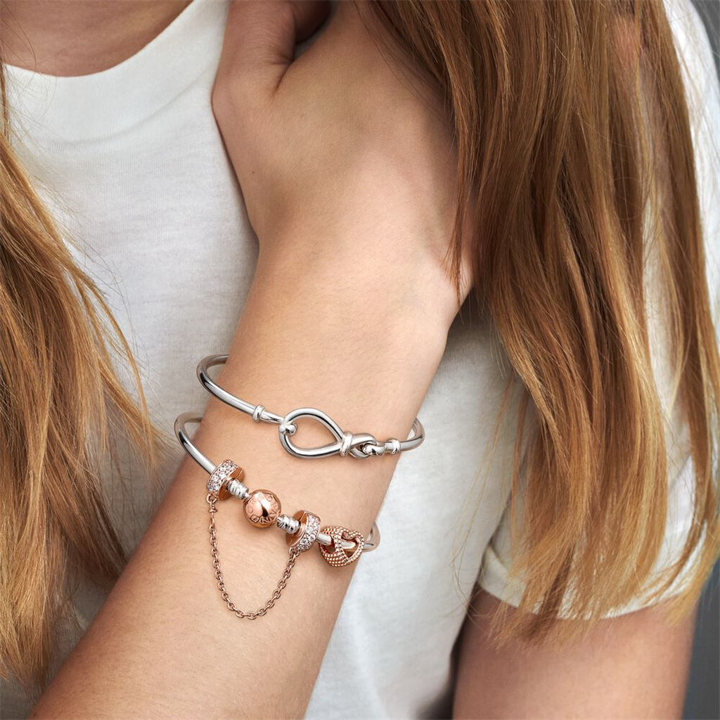 Pandora Moments Clear Pavé Safety Chain Clip Charm