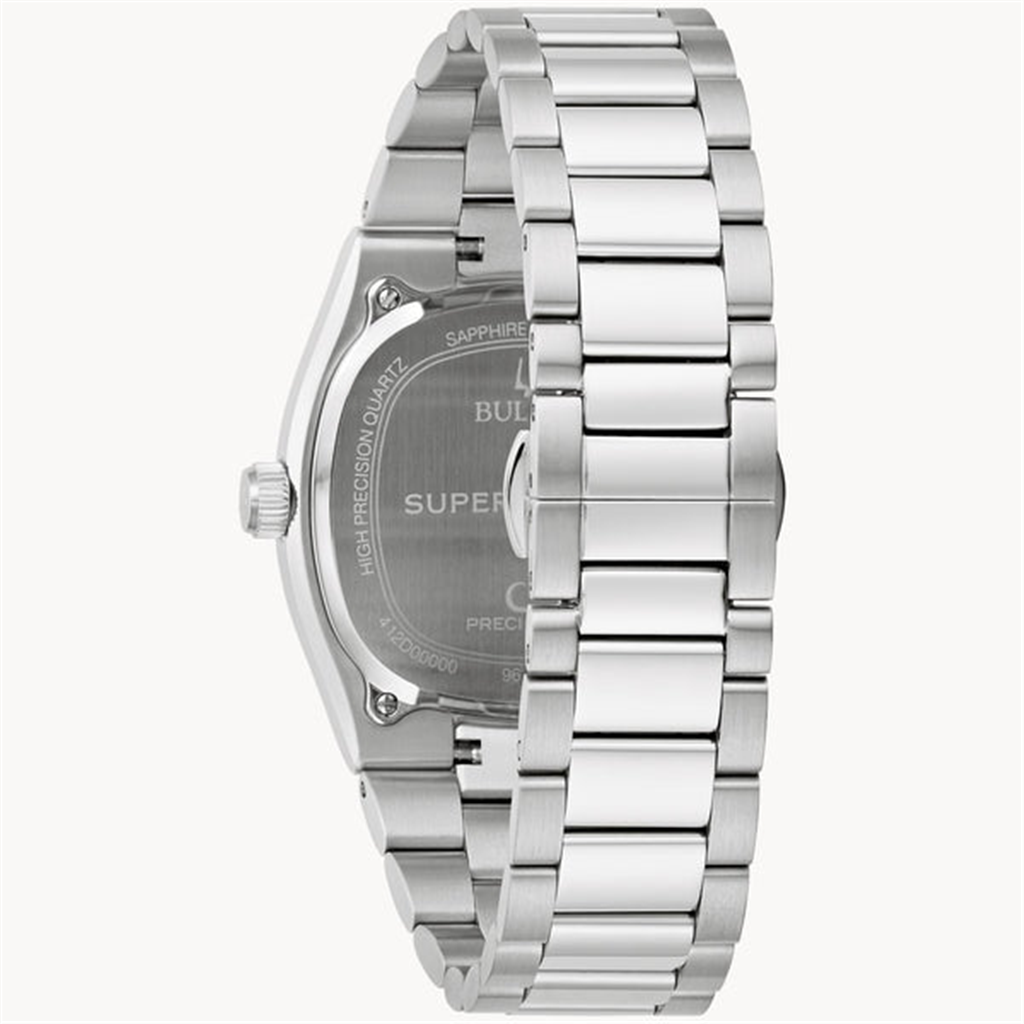 Bulova Men's Super Seville Blue Dial Stainless Steel Watch