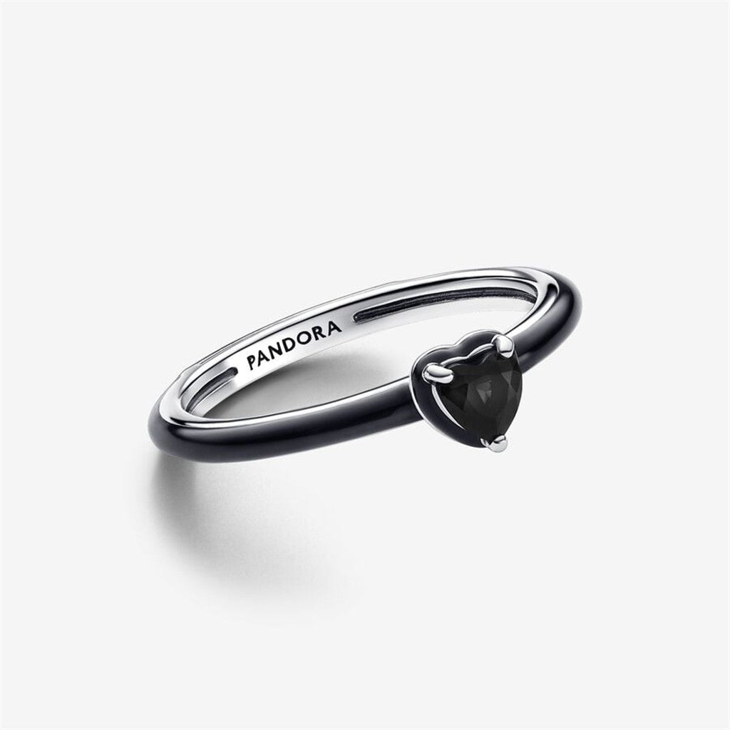 Pandora ME Black Chakra Heart Ring Size 7