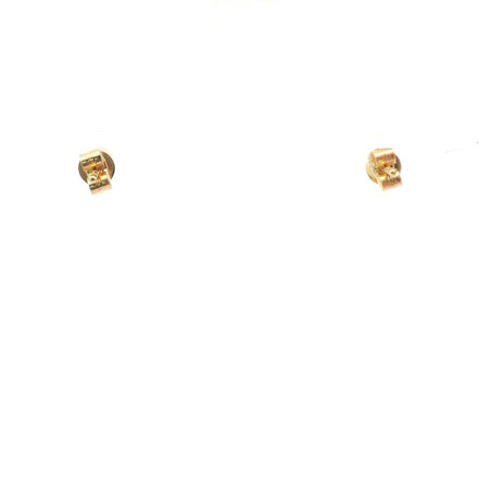 14K Yellow Gold Diamond Bezel Stud Earrings