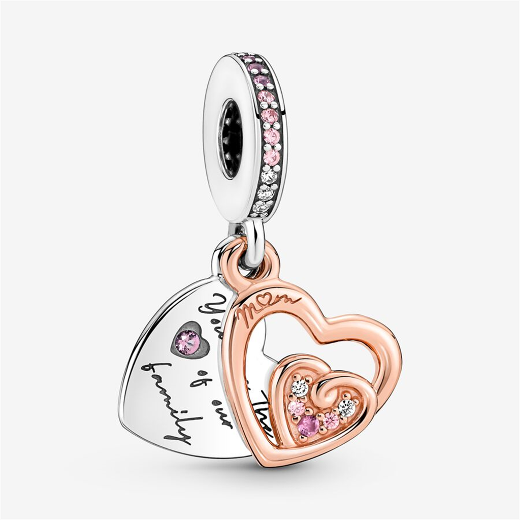 Pandora Moments Mom Entwined Infinite Hearts Double Dangle Charm