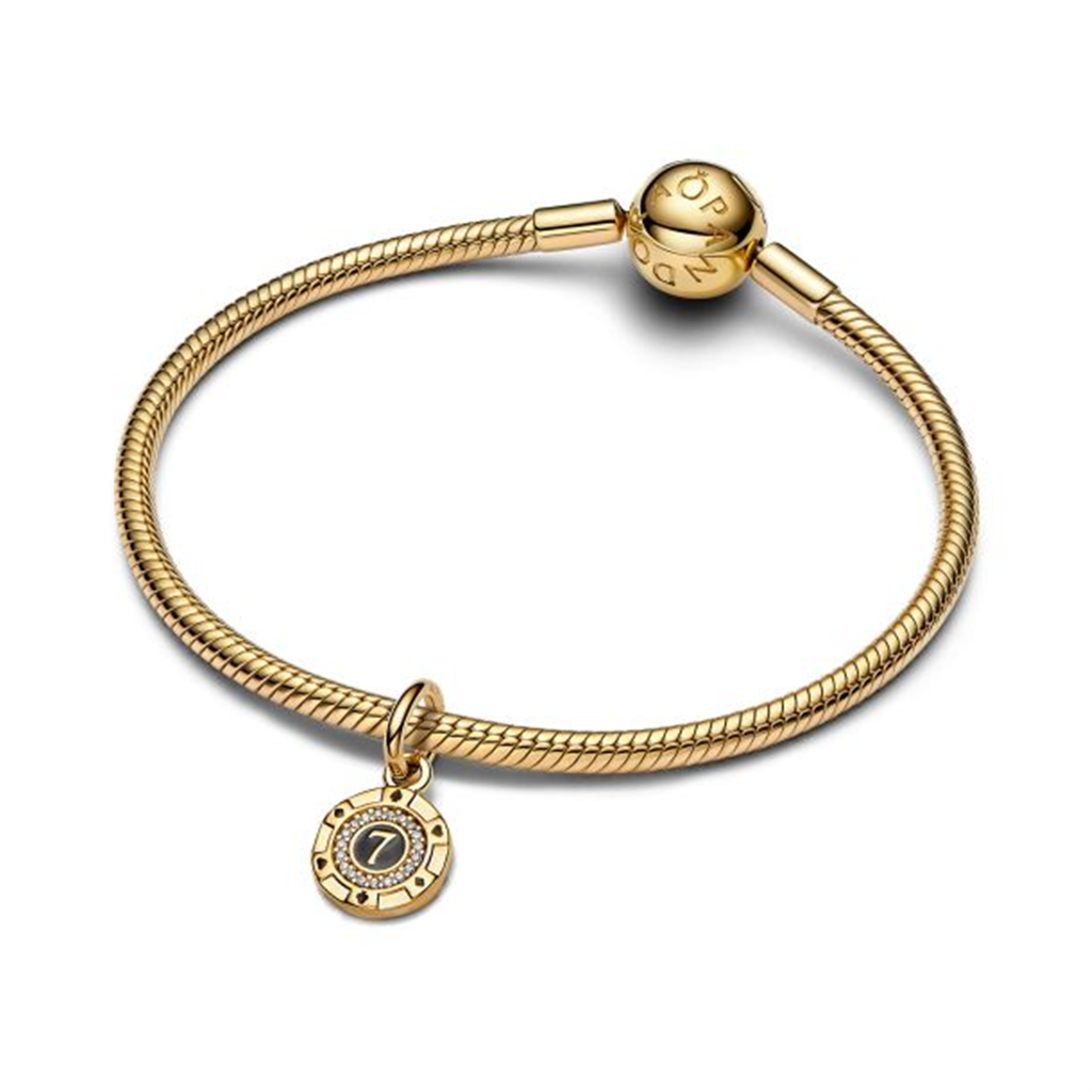 Pandora Lucky Chip Dangle Charm 14K Gold Plating