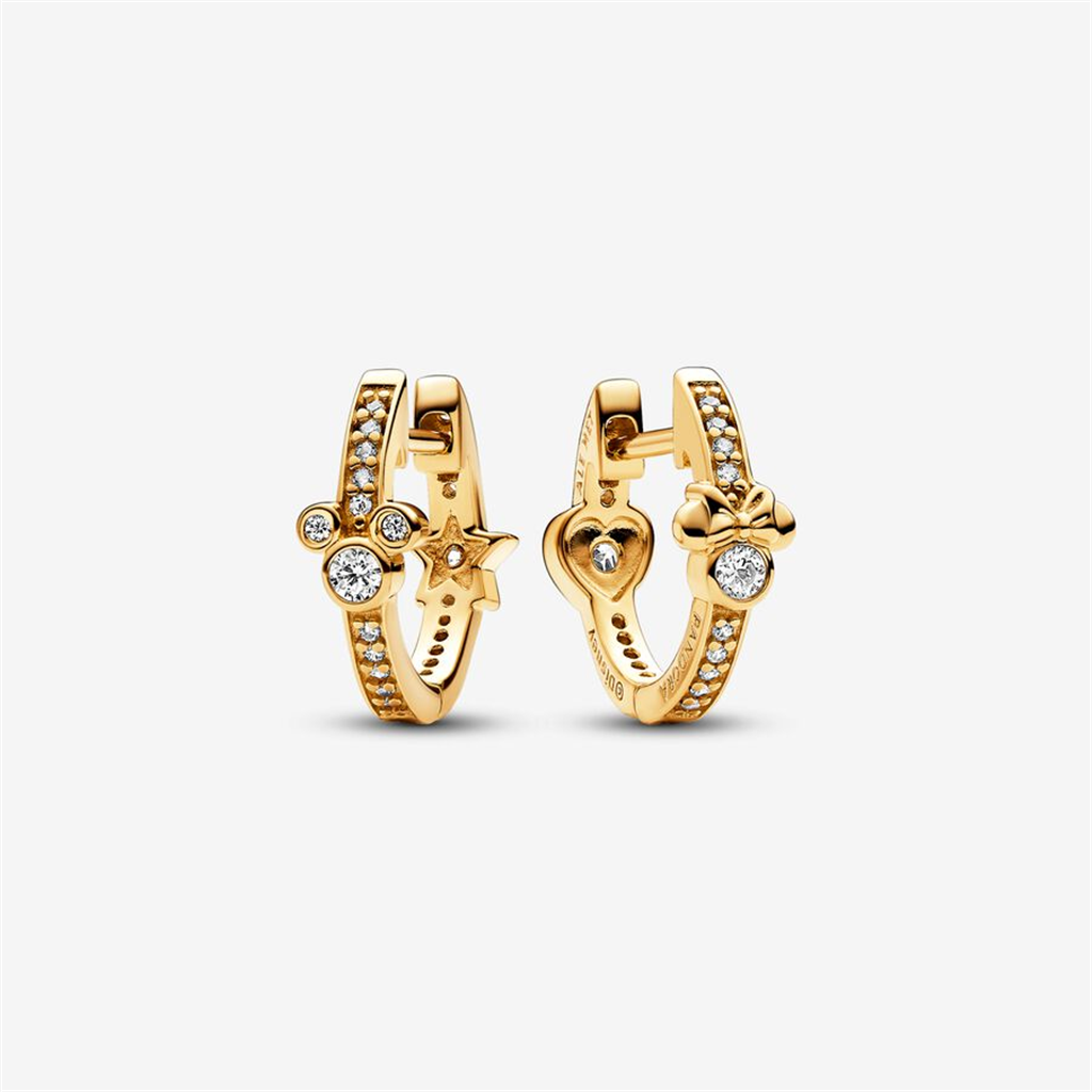 Disney X Pandora Mickey Mouse & Minnie Mouse Sparkling Hoop Earrings