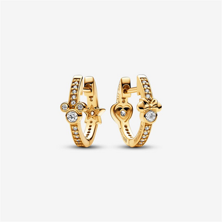 Disney X Pandora Mickey Mouse & Minnie Mouse Sparkling Hoop Earrings