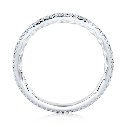 A.JAFFE 14K White Gold Wedding Band