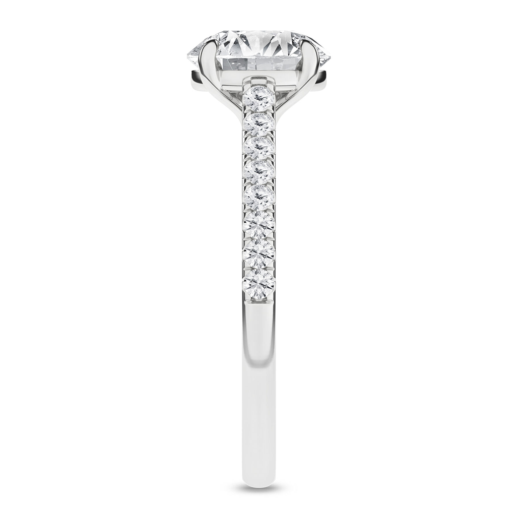 Revelation 14K Gold 2.25 CT Classic Round Lab Grown Diamond Engagement Ring