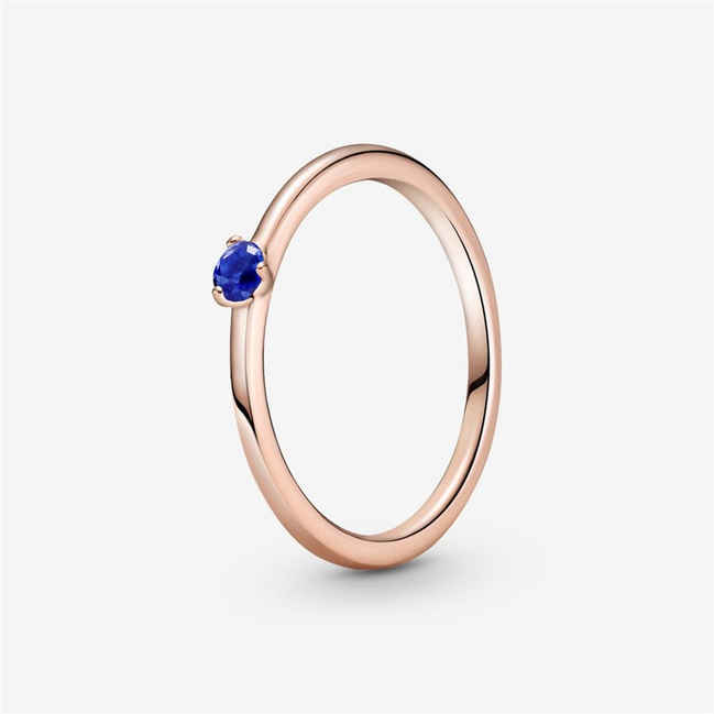 Pandora Timeless Stellar Blue Solitaire Ring Size 7