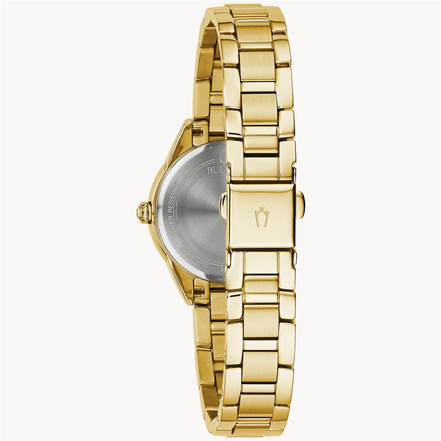 Bulova Classic Sutton Ladies Diamond-Accent Gold-Tone Bracelet Watch