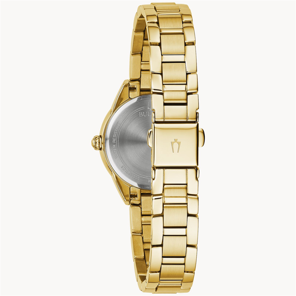 Bulova Classic Sutton Ladies Diamond-Accent Gold-Tone Bracelet Watch