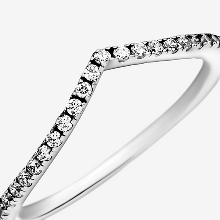 Pandora Timeless Shimmering Wishbone Ring Size 3.75