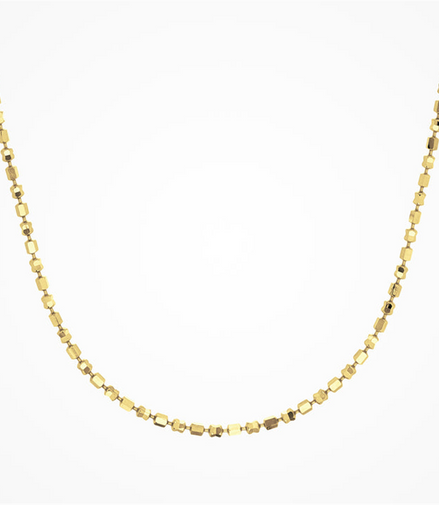 Desmos 18K Yellow Gold Design Mirror Necklace 18"
