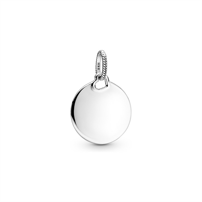 Pandora ME/Moments Silver Engravable Round Tag Pendant