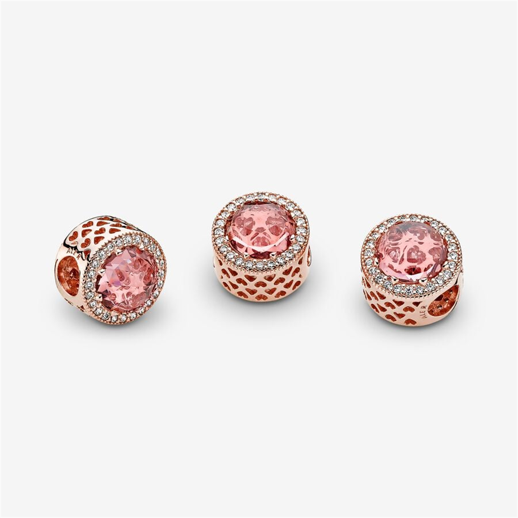 Pandora Moments Blush Pink Radiant Hearts Charm