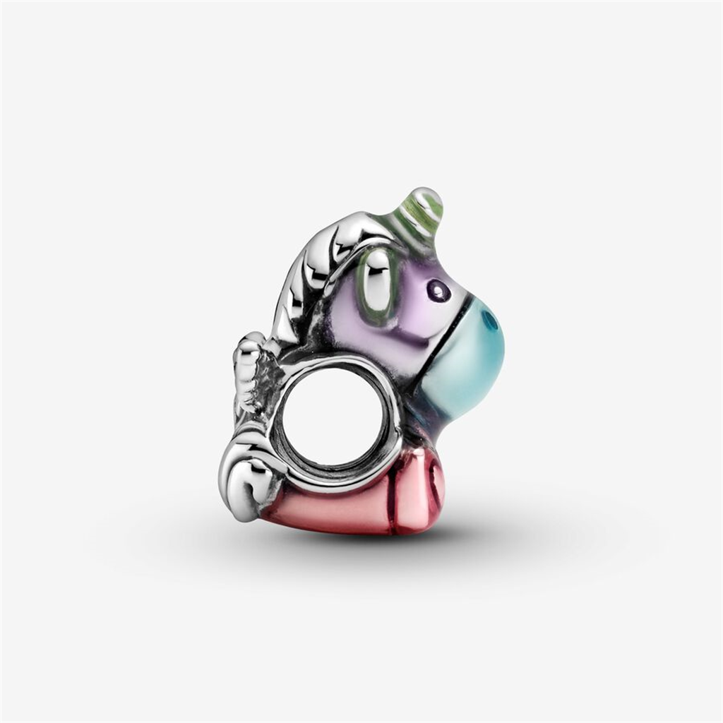 Pandora Moments Colorful Rainbow Bruno The Unicorn Charm