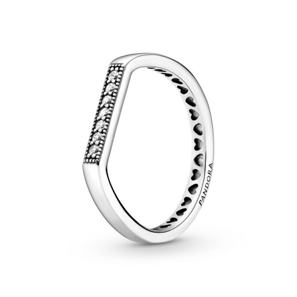 Pandora Timeless Sparkling Bar Stacking Ring Size 54