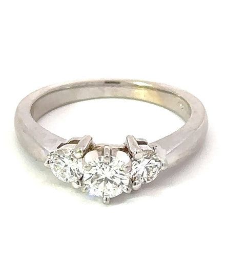 Three Round Diamond Engagement Ring