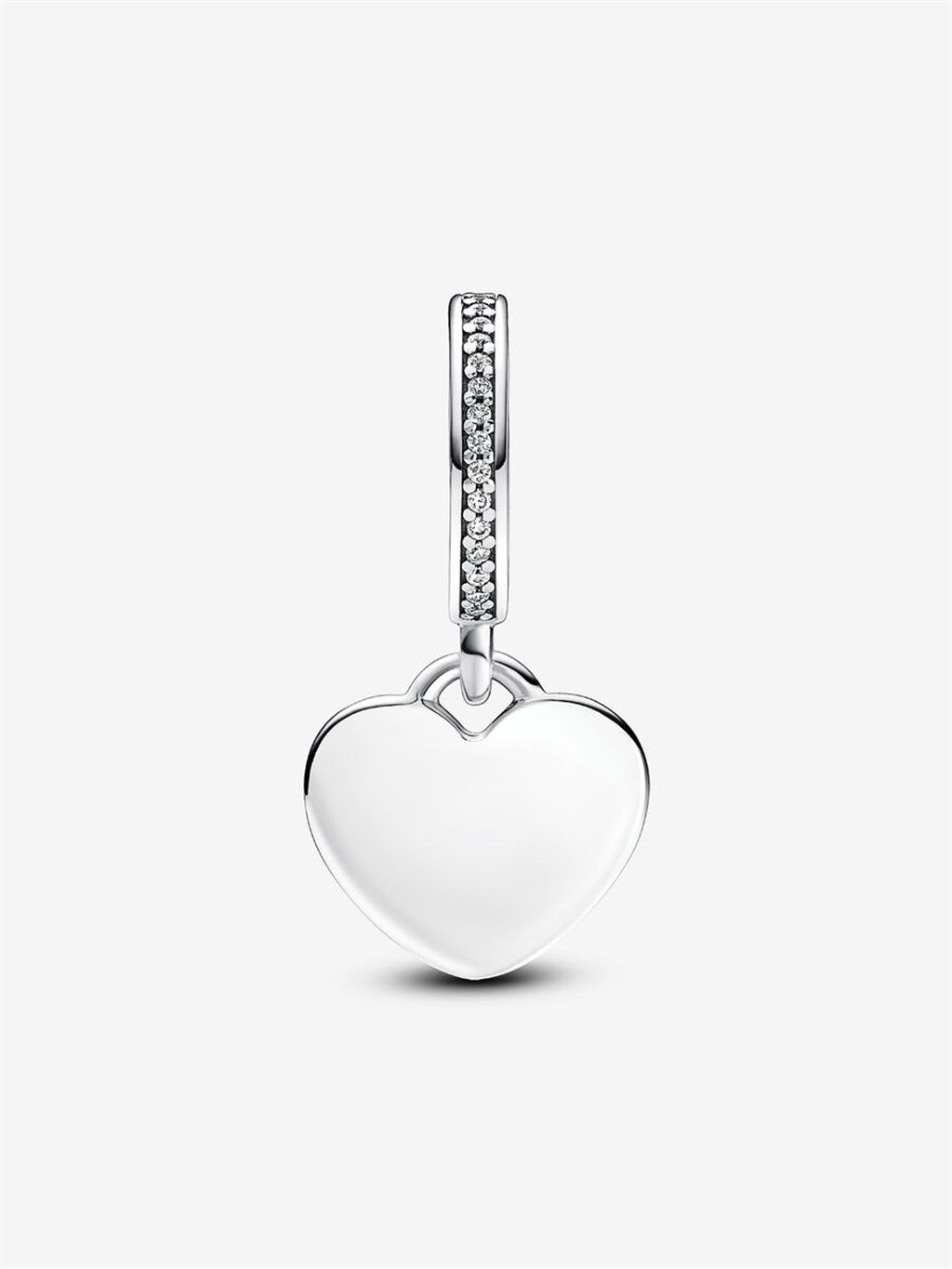 But First Coffee Engravable Heart Dangle Charm