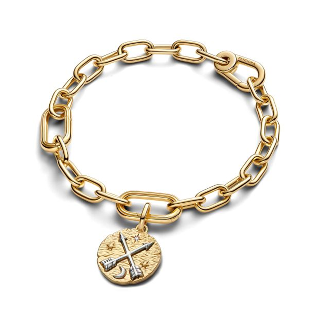 Pandora ME Crossing Arrows Gold-Plated Medallion Charm
