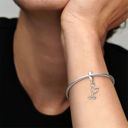Pandora Moments Stethoscope Heart Dangle Charm