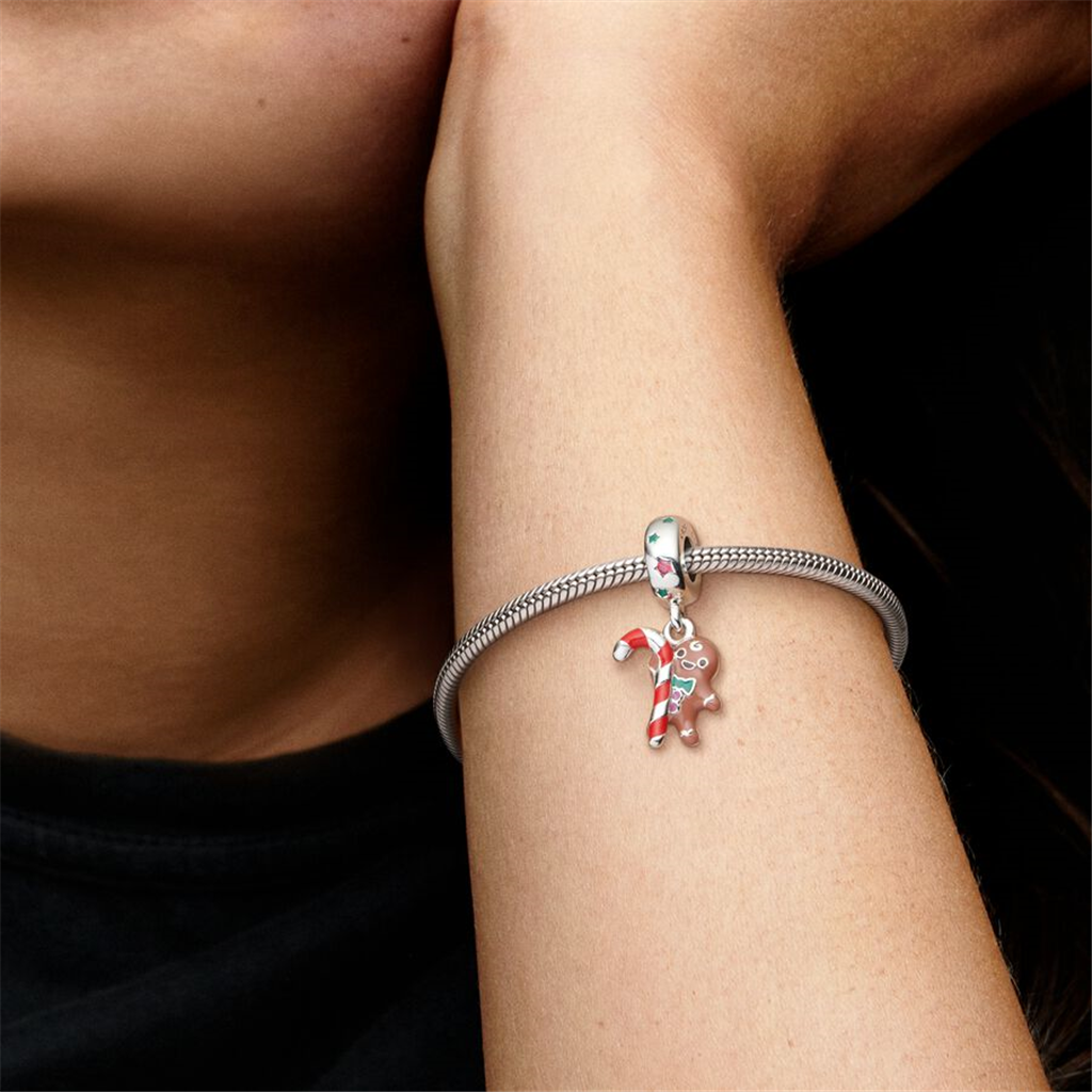 Pandora Moments "Life is Sweet" Gingerbread Man Dangle Charm
