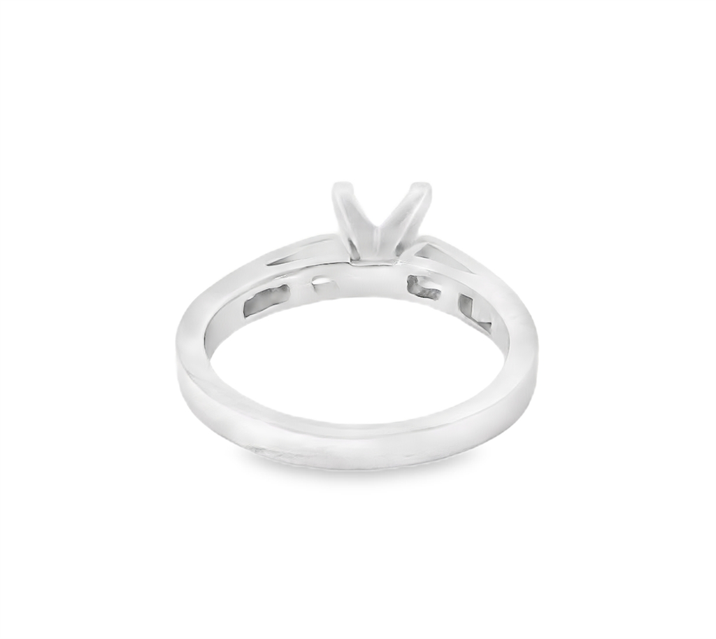 14K White Gold 0.30 CTW Diamond Semi-Mount Engagement Ring