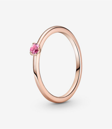Pandora Timeless Pink Solitaire Ring Size 7