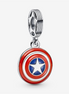 Pandora Marvel The Avengers Captain America Shield Dangle Charm