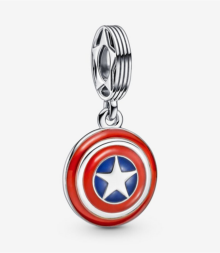 Pandora Marvel The Avengers Captain America Shield Dangle Charm