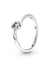 Pandora Moments Clear Tilted Heart Solitaire Ring Size 7