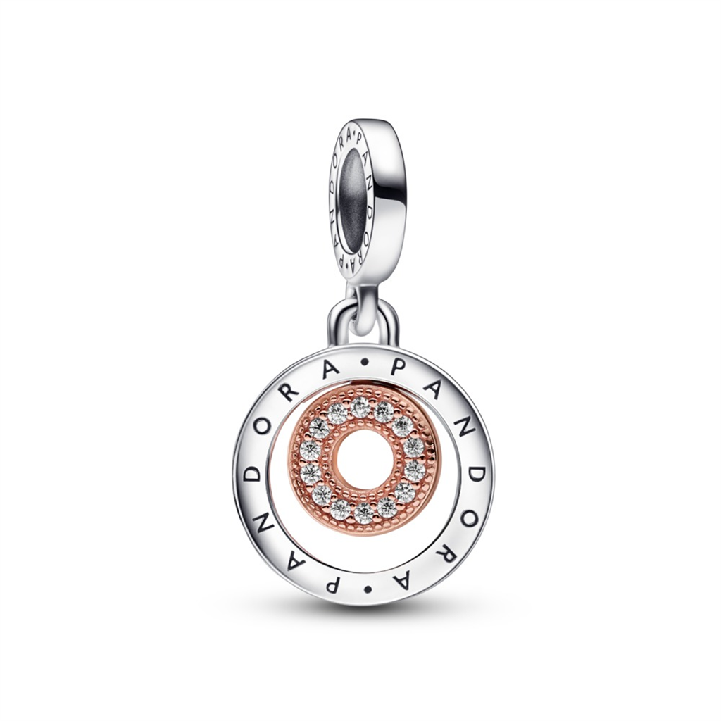 Pandora Signature Two-tone Logo Circles Dangle Charm