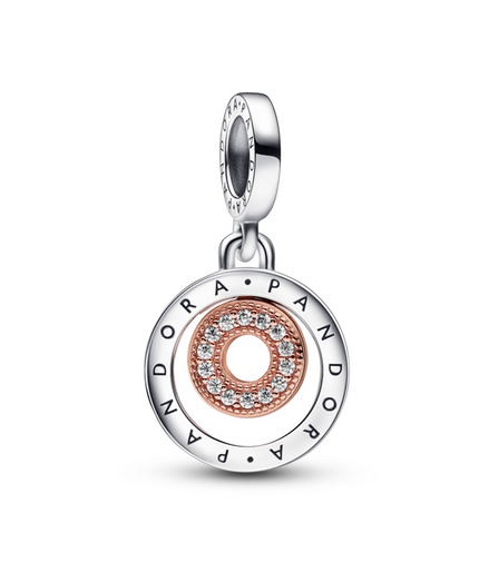 Pandora Signature Two-tone Logo Circles Dangle Charm