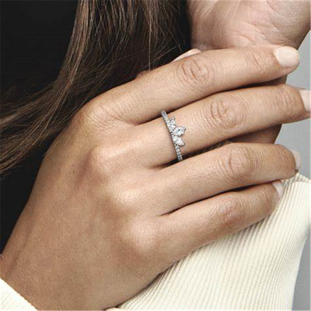 Pandora Timeless Sparkling Herbarium Cluster Ring Size 7