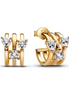 Pandora Timeless Triple Heart Gold-Plated Hoop Earrings