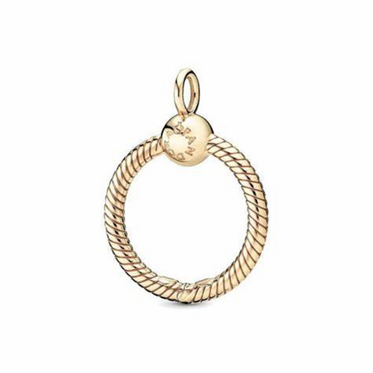 Pandora Moments Small Gold Plated O Pendant