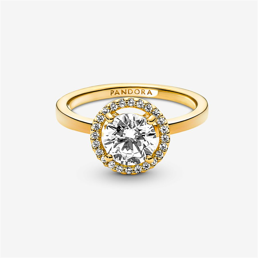 Pandora Timeless Sparkling Round Halo Ring Size 6