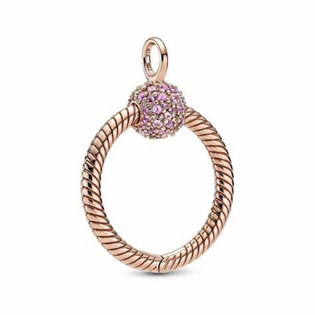 Pandora Moments Rose Small Pavé O Pendant