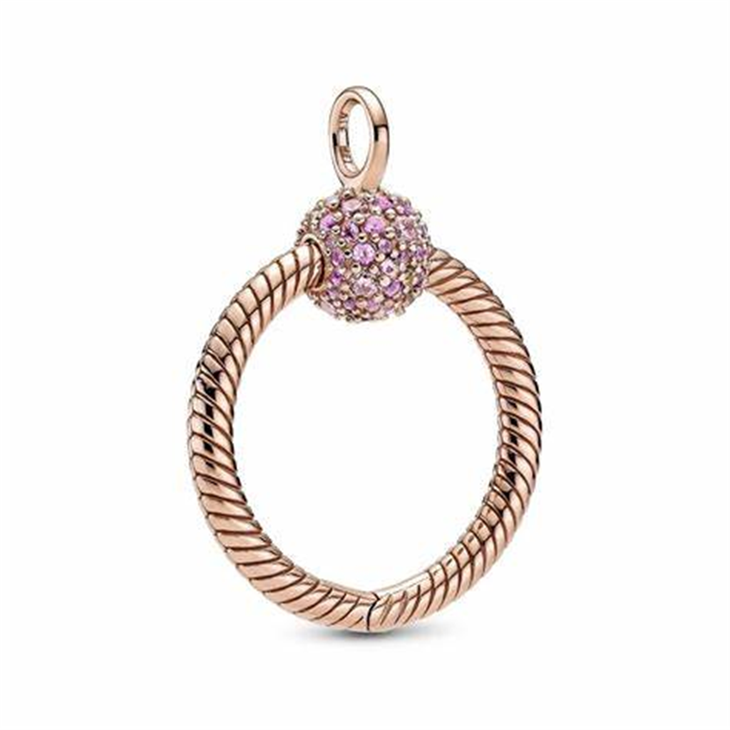 Pandora Moments Rose Small Pavé O Pendant