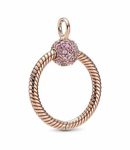 Pandora Moments Rose Small Pavé O Pendant