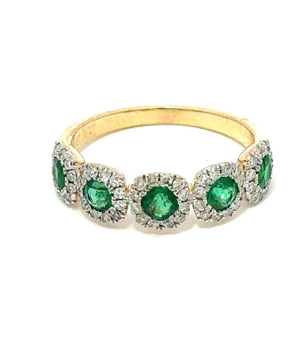 Heera Moti Diamond and Emerald Ring